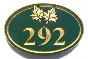 23ct gold-leaf carved address NGS