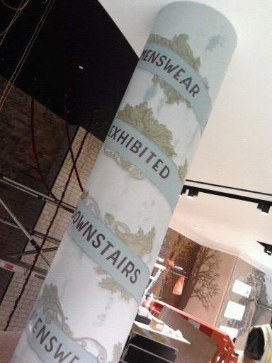 Nick Garrett Traditional Signwriter Ted Baker mural Knightsbridge