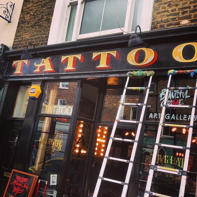 London Tattoo 3D retro Shop signs, Traditional sign writers of London, NGS, Dulwich, Margate, Chelsea, signwriters,