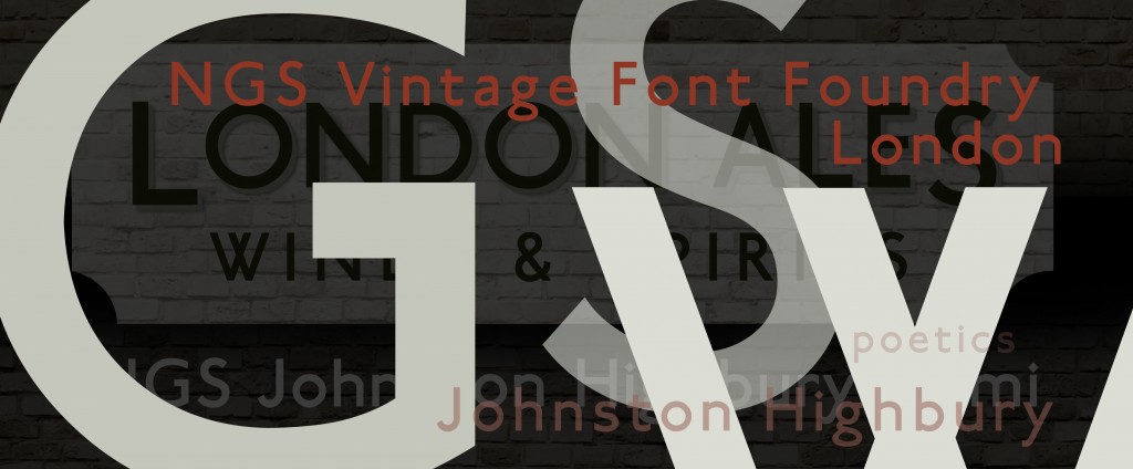 NGS Johnston Highbury Font by NGS London. HD poetics of hand painted type banner. Retro London Underground Vintage Lond fonts.