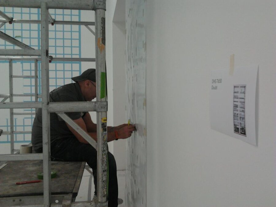 Damien Hirst Retrospective NGS signs writing