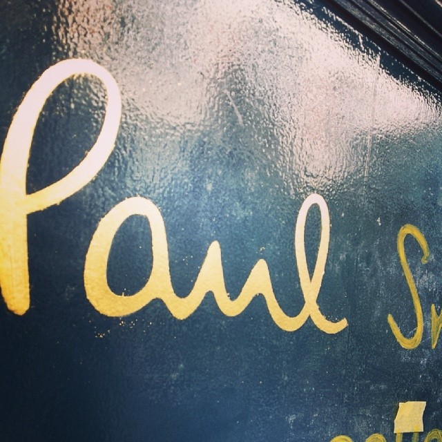 Script Paul Smith gold leaf sign lettering NGS- Copy