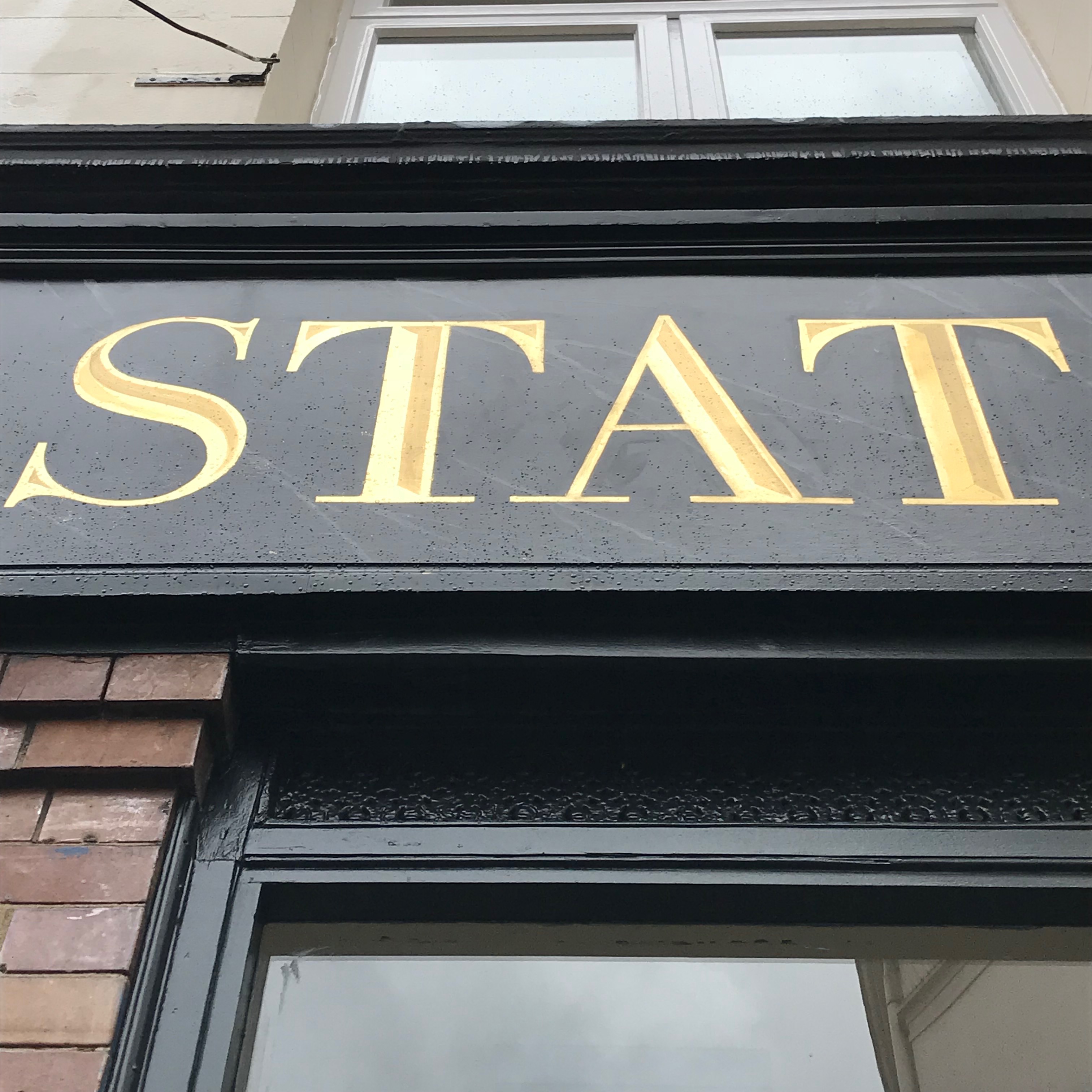 Choosing keeping gold leaf sign Covent Garden By NGS LDN