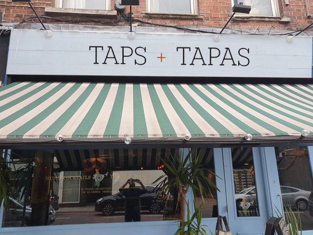 Tapas + Tapas logo sign writing NGS South American, Spanish, Tapas Cafe signs NGS