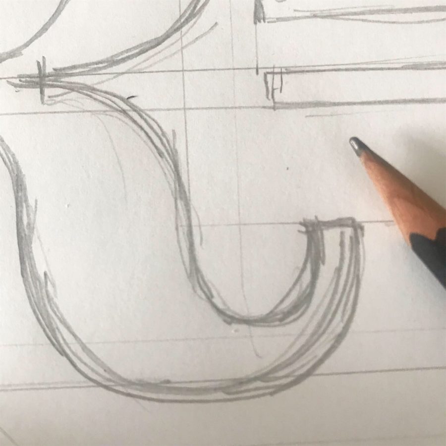 Hand drawn and painted lettering NGS london