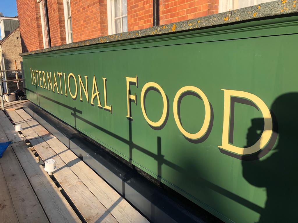 cafe signs food shop deli shop margate shop London Shop signs NGS Traditional sign writing