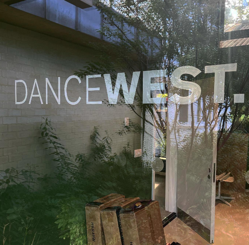 Modern Minimalist City Chic Signs. Dance West cool chic  West London, Studio window signage.  Come and fall in Love with our coolest Shop look!. Find the best London sign writer today.