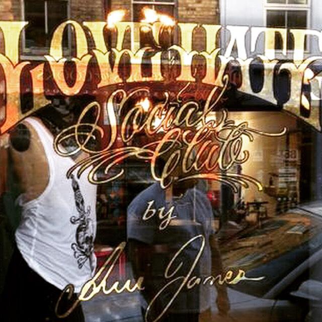 Love Hate's Cicano Script, London Tattoo 3D retro Shop signs, Traditional sign writers of London, NGS, Dulwich, Margate, Chelsea, signwriters,, glass gilding London, Roman gold letters glass