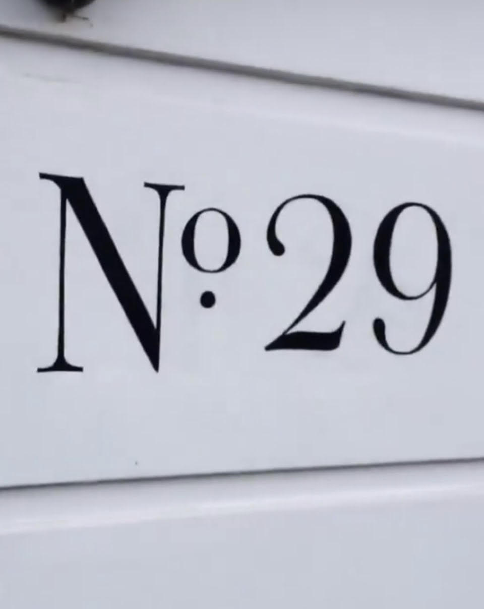 House numbers painted