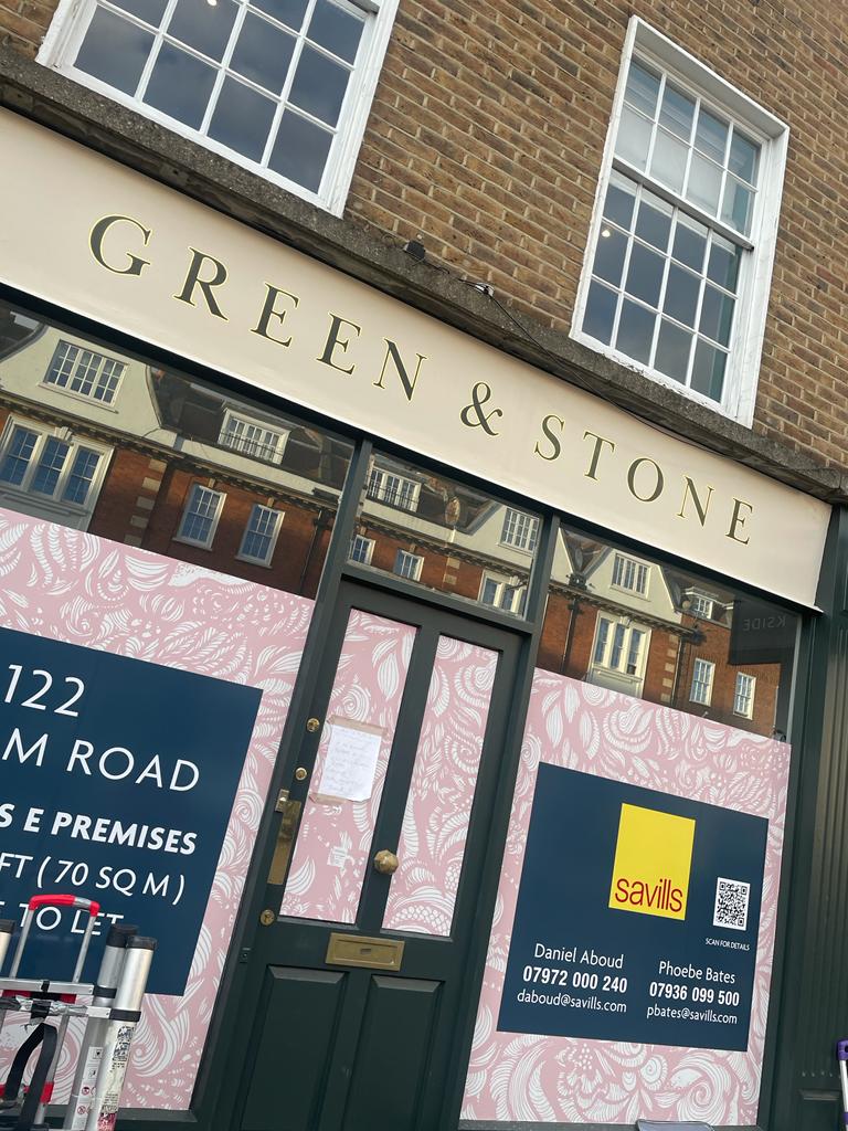 Green and Stone Sign gilding NGS london sign writer near me 0007111