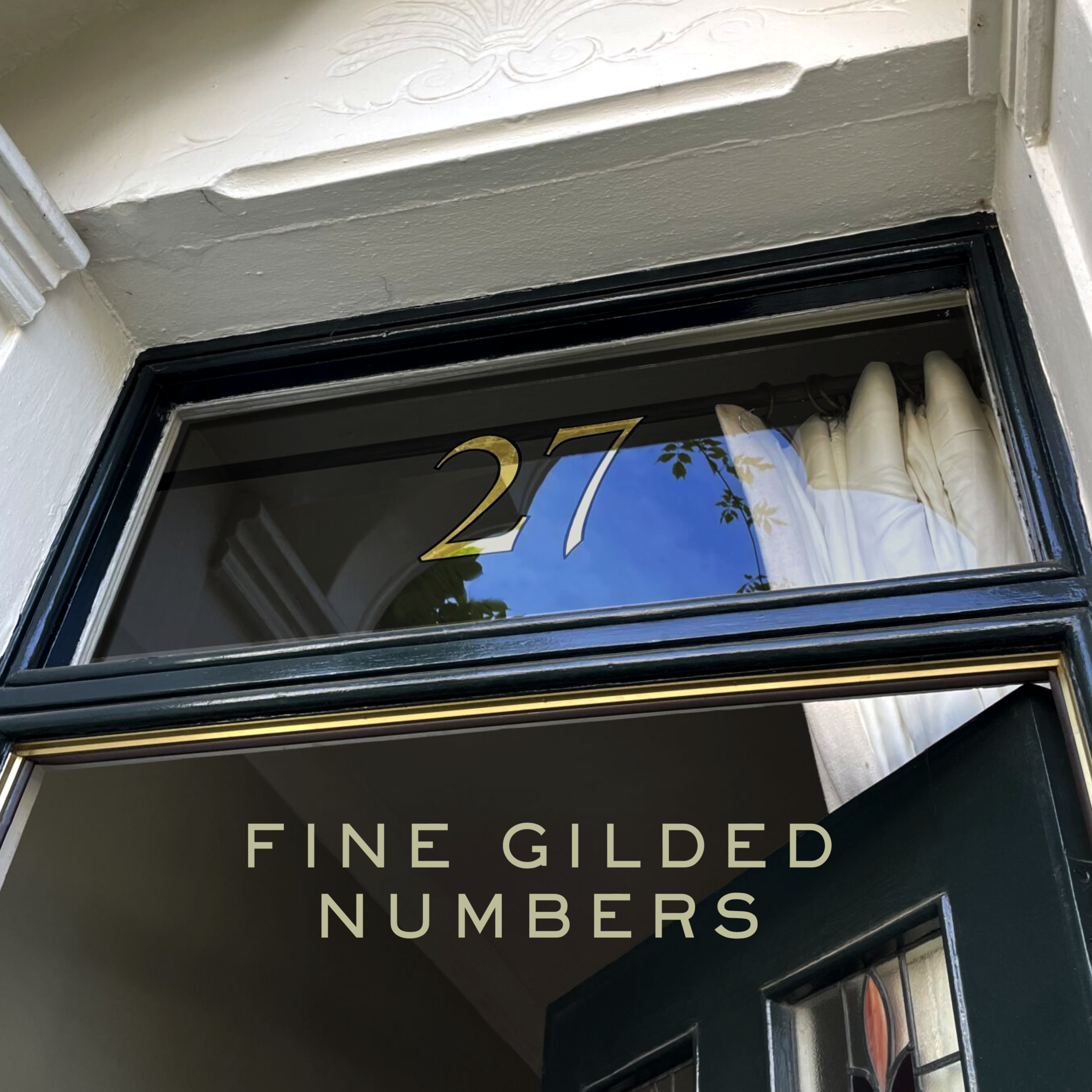 Gold House Numbers London Sign Writer Nick Garrett Seraina Baumgartner NGS