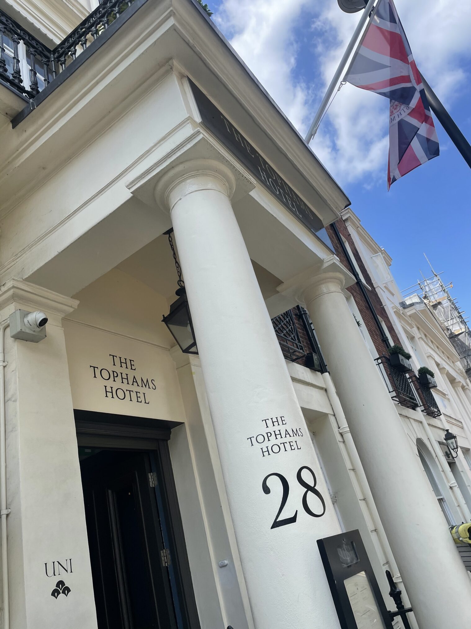 Hotel title wayfinding signage by hand painting NGS London Sign Writers Designers Chelsea