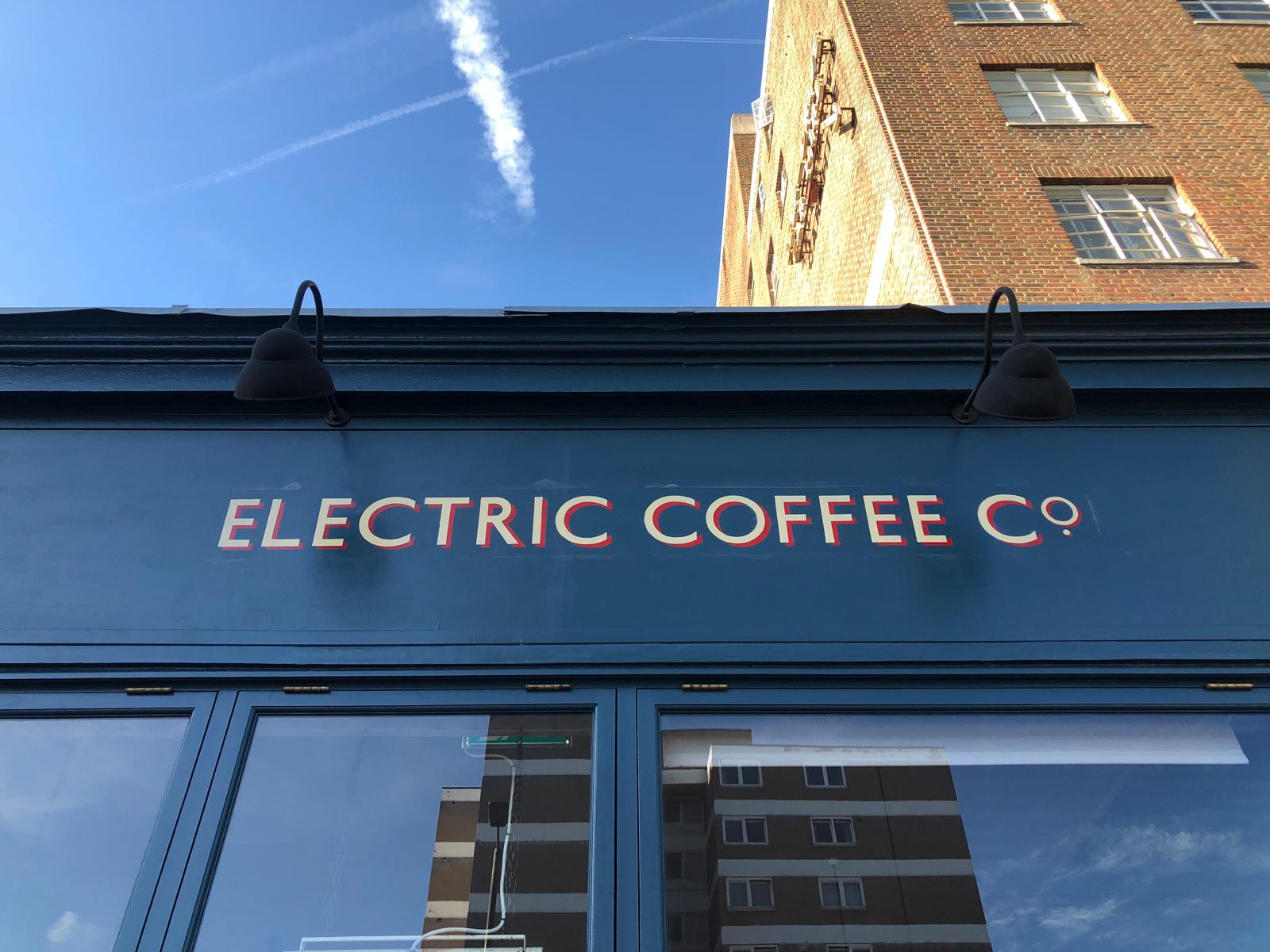 NGS Johnston Font, cafe coffee house signage NGS Chiswick