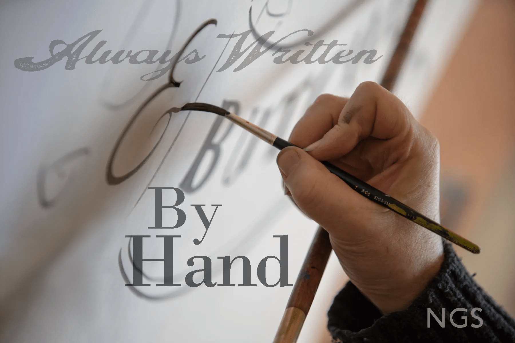 By hand typographic sign writing creative lettering artists NGS