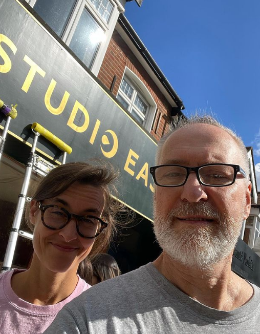 Yoga studio hand painting signs