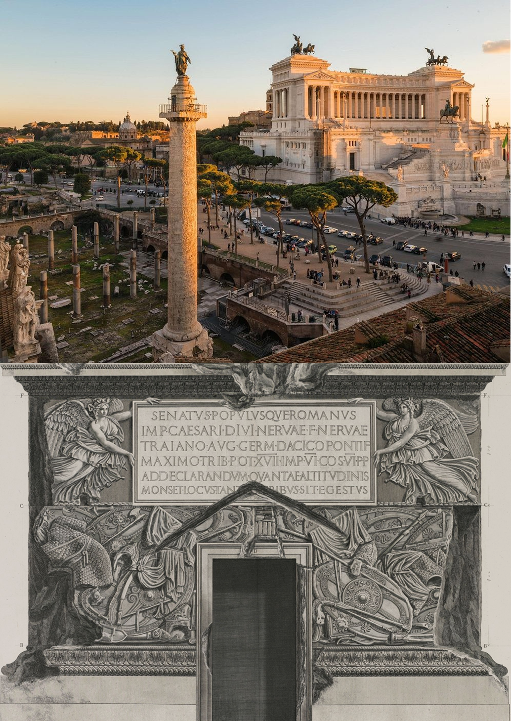 Roman letters font designer NGS Trajan Baskerville