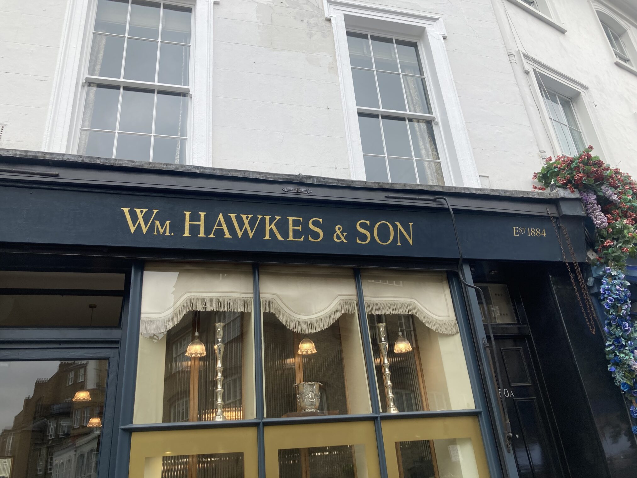 Traditional gold sign painter london, Hand painted vintage signs, Hawkes Jewellers signage, Walton Street Chelsea signs,