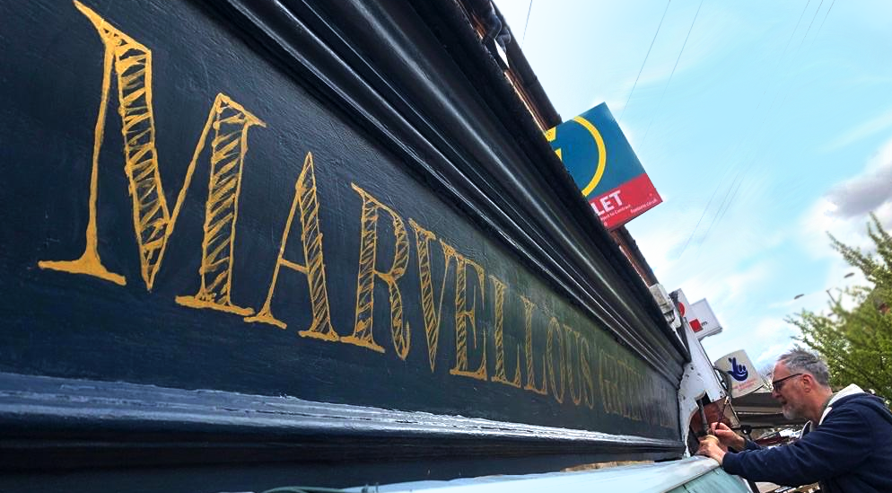 Shop sign writing London