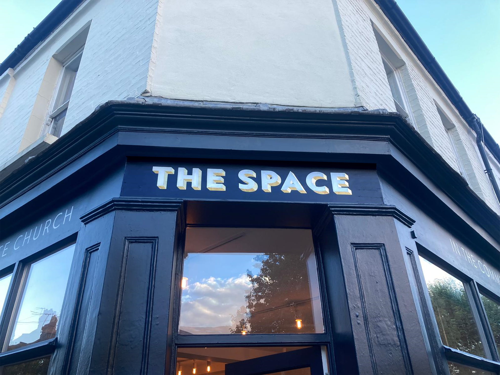 The Space shop studio sign writing London . NGS