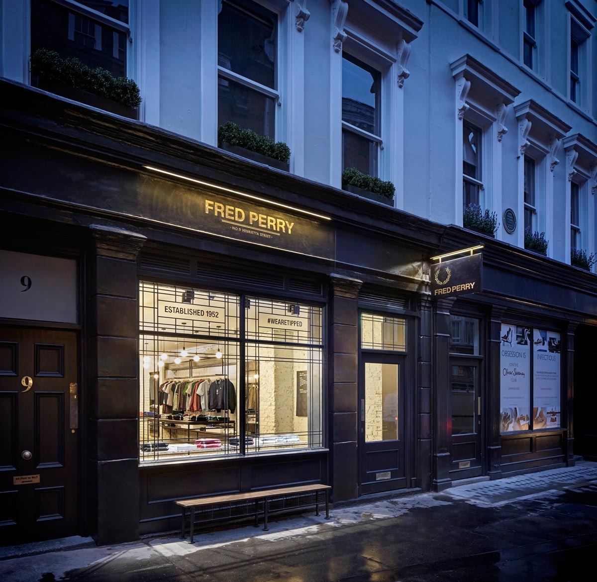 Fred-Perry Signage by NGS, Vintage sign writing, London sign writers