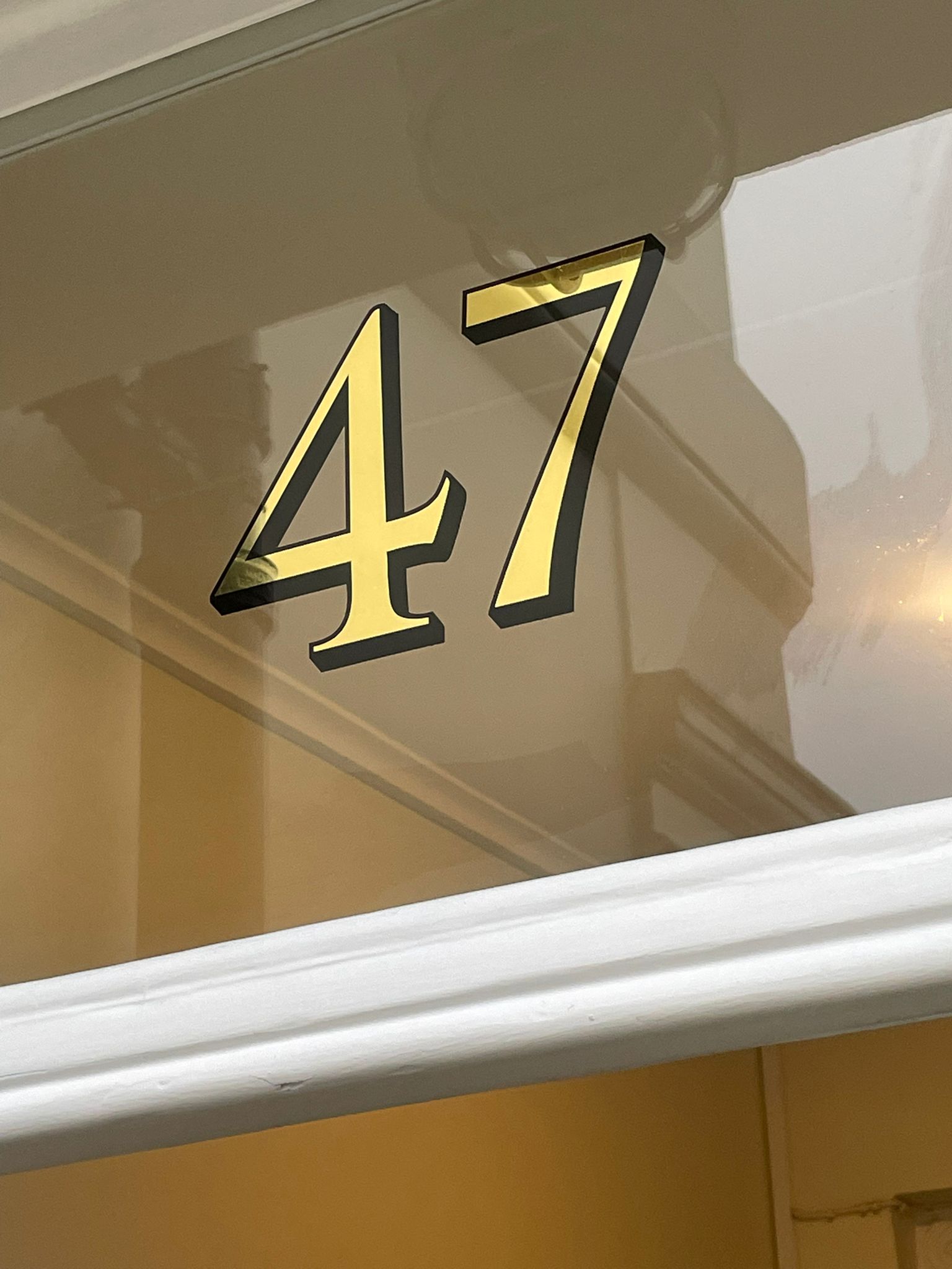 Gold Fanlight number painter, London