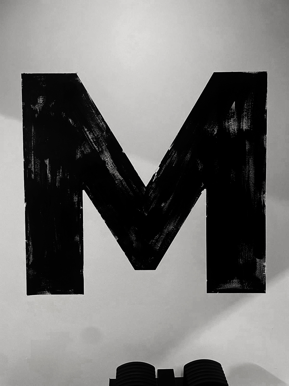 Brand ID painted onto a wall, In Gym, Matter Gym signage, 12x3 boxing gym, GymBox, 12x3 signwriting book signpainting book urban distressed NGS London ghost sign , London