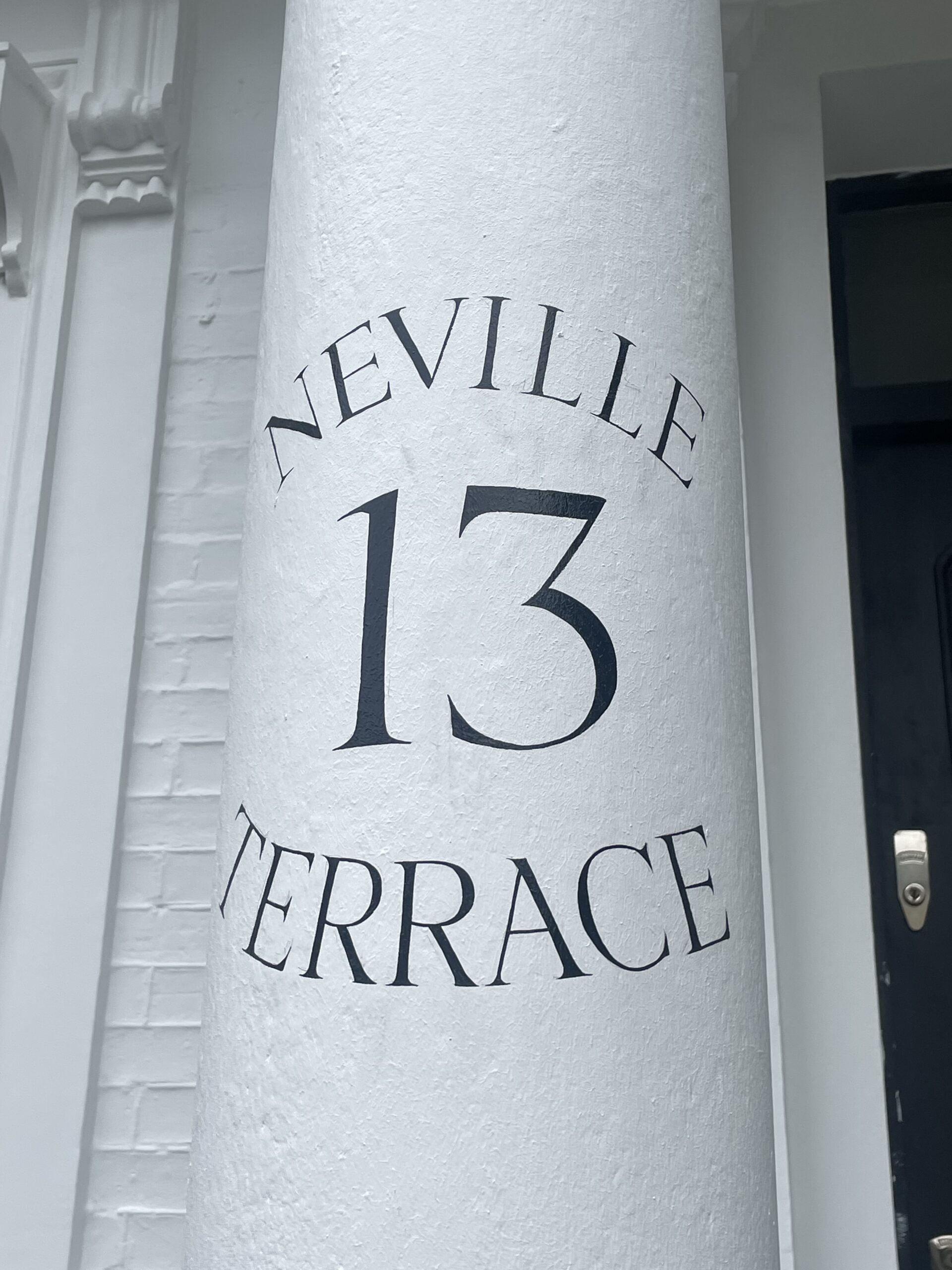 Famous House Numbers on Pillars, Traditional sign of London,