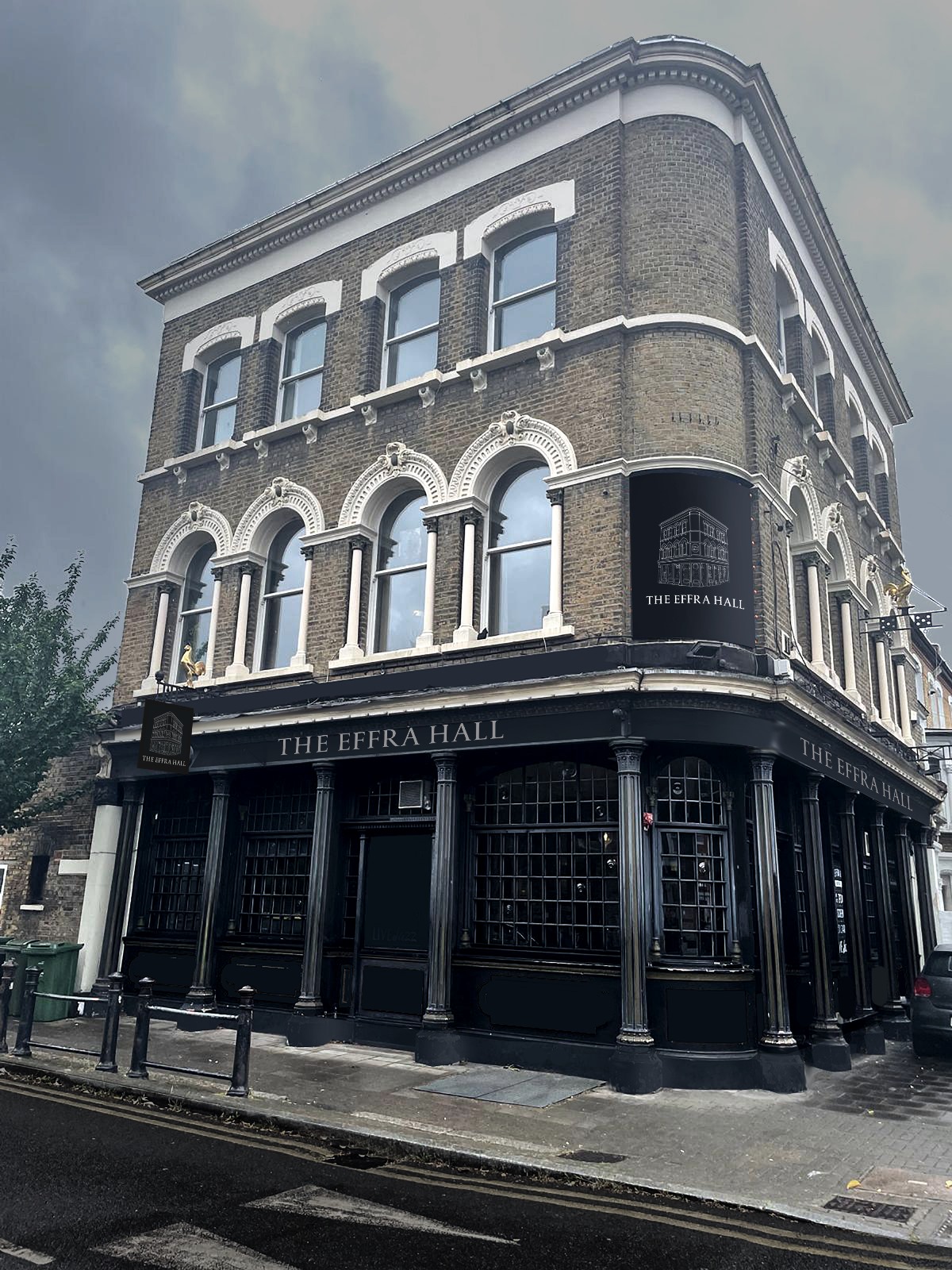 Proper London Signwriting, Effra Hall, pub signage, NGS, signwriting,