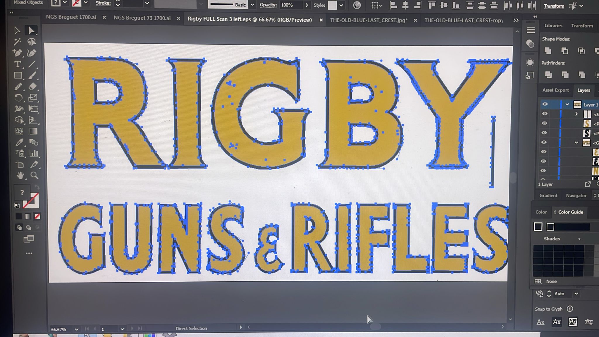 Rigby Guns makers, NGS restoration sign writiers