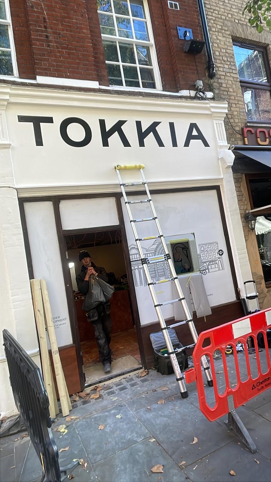 Tokkia signwriting by Seraina Signs of London. Most famous sign painter...